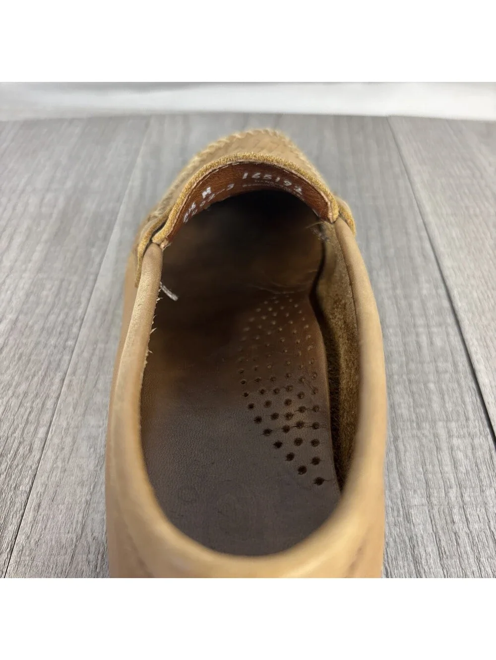 Vintage Dexter USA Women's 5.5 M Woven Leather Loafers Tan Slip On